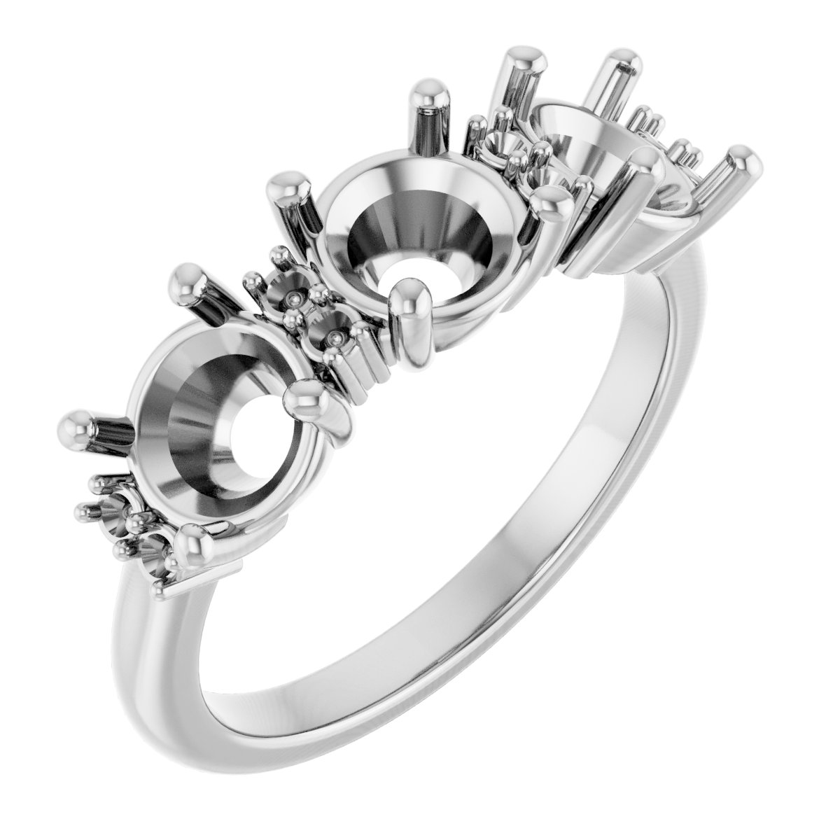 Accented Three-Stone Anniversary Band