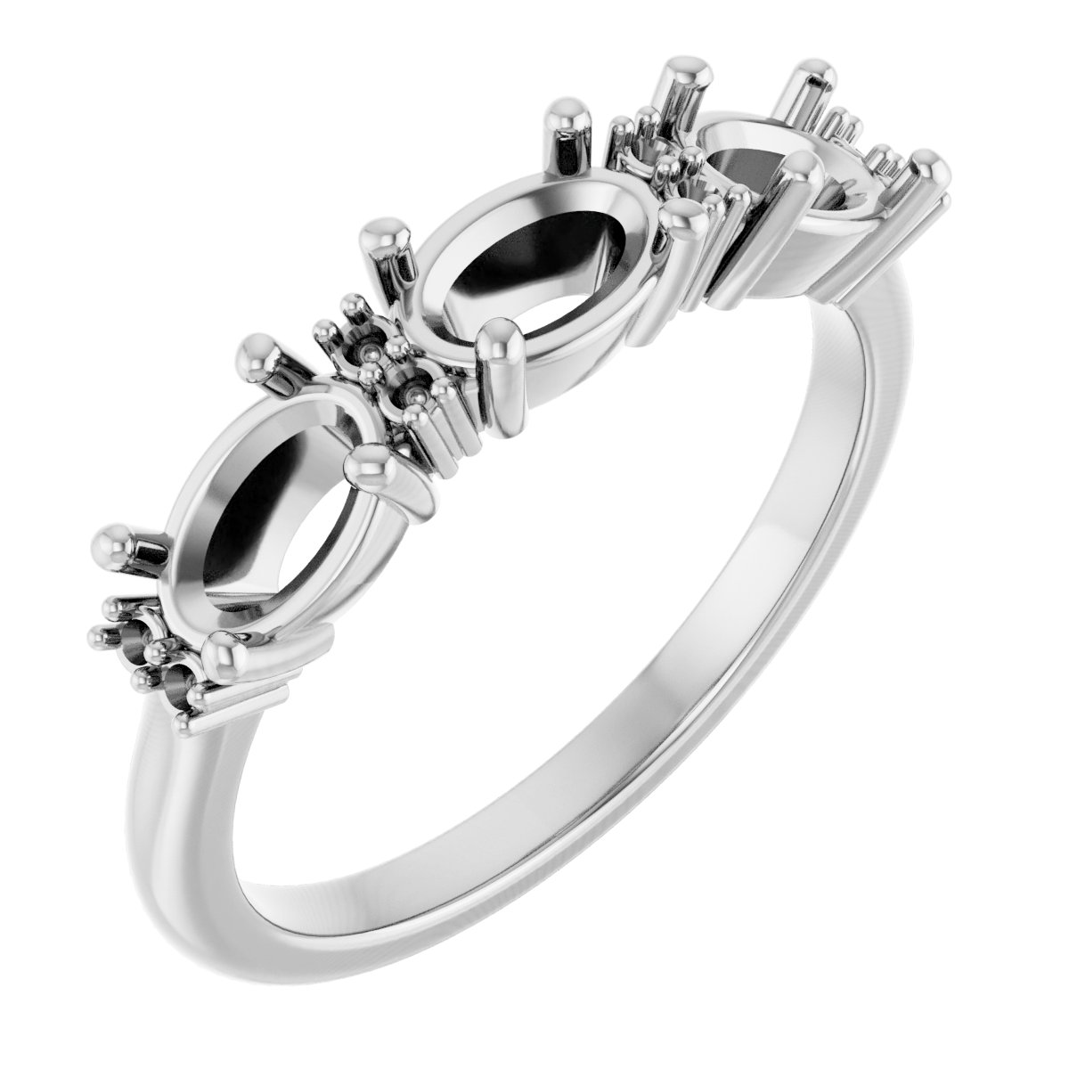 Accented Three-Stone Anniversary Band