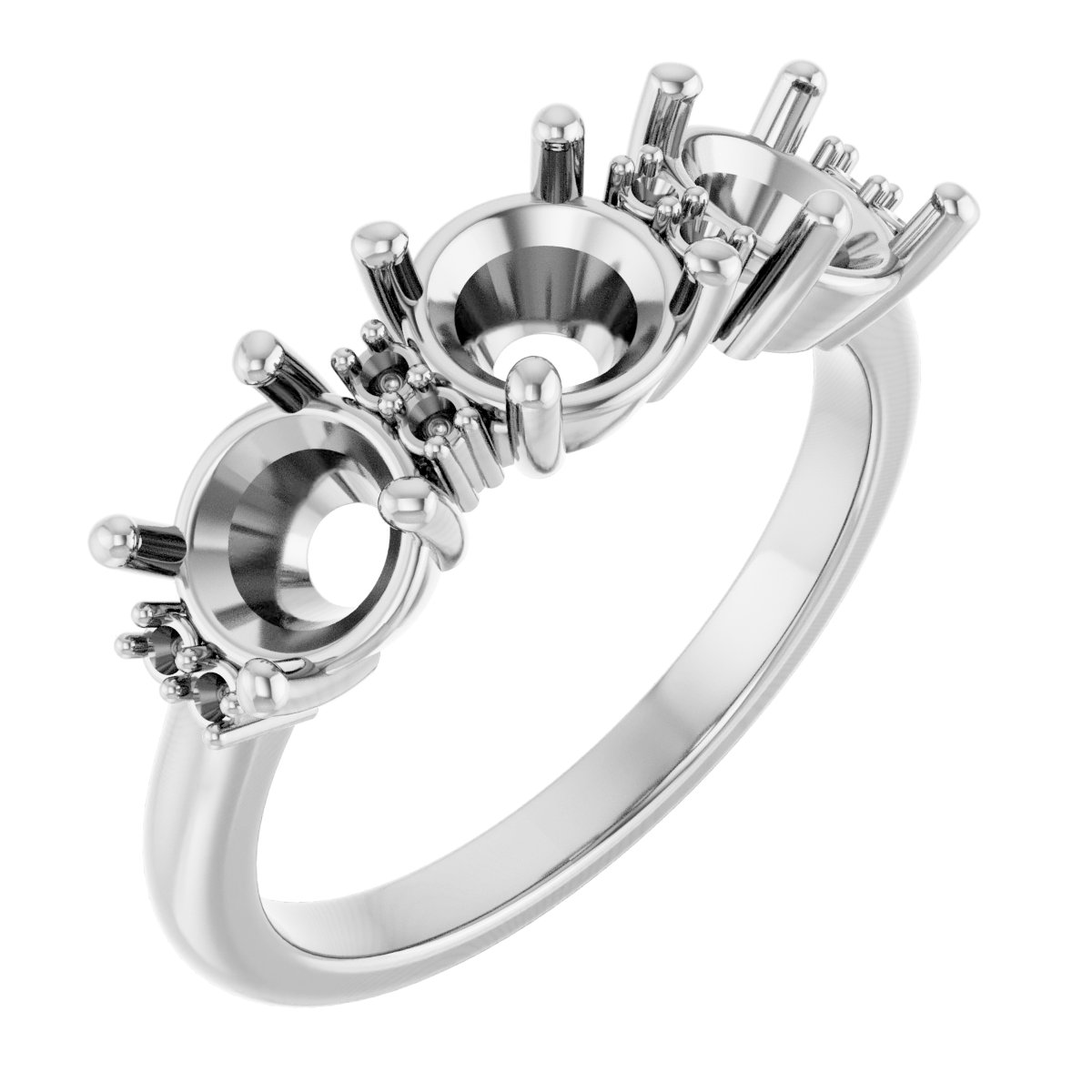 Accented Three-Stone Anniversary Band