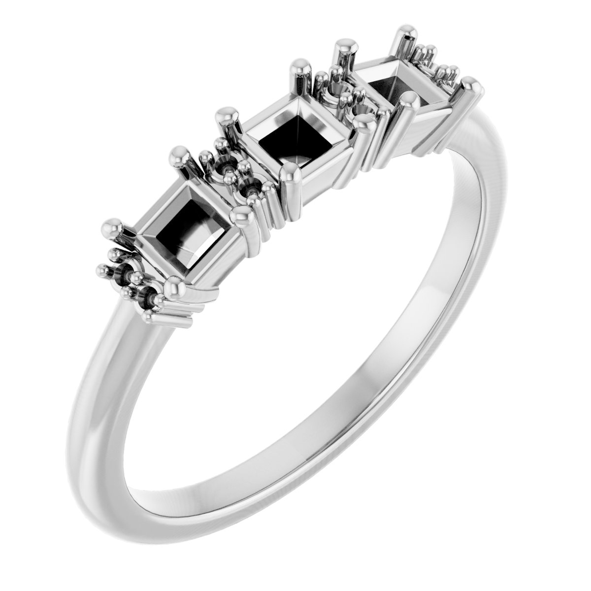 Accented Three-Stone Anniversary Band