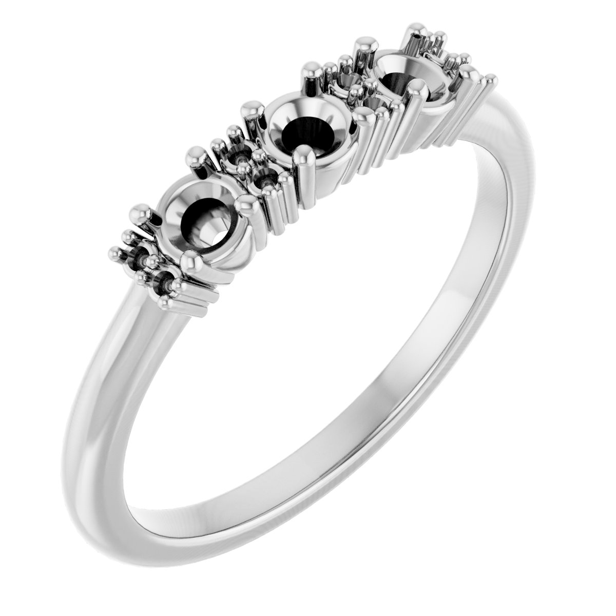 Accented Three-Stone Anniversary Band