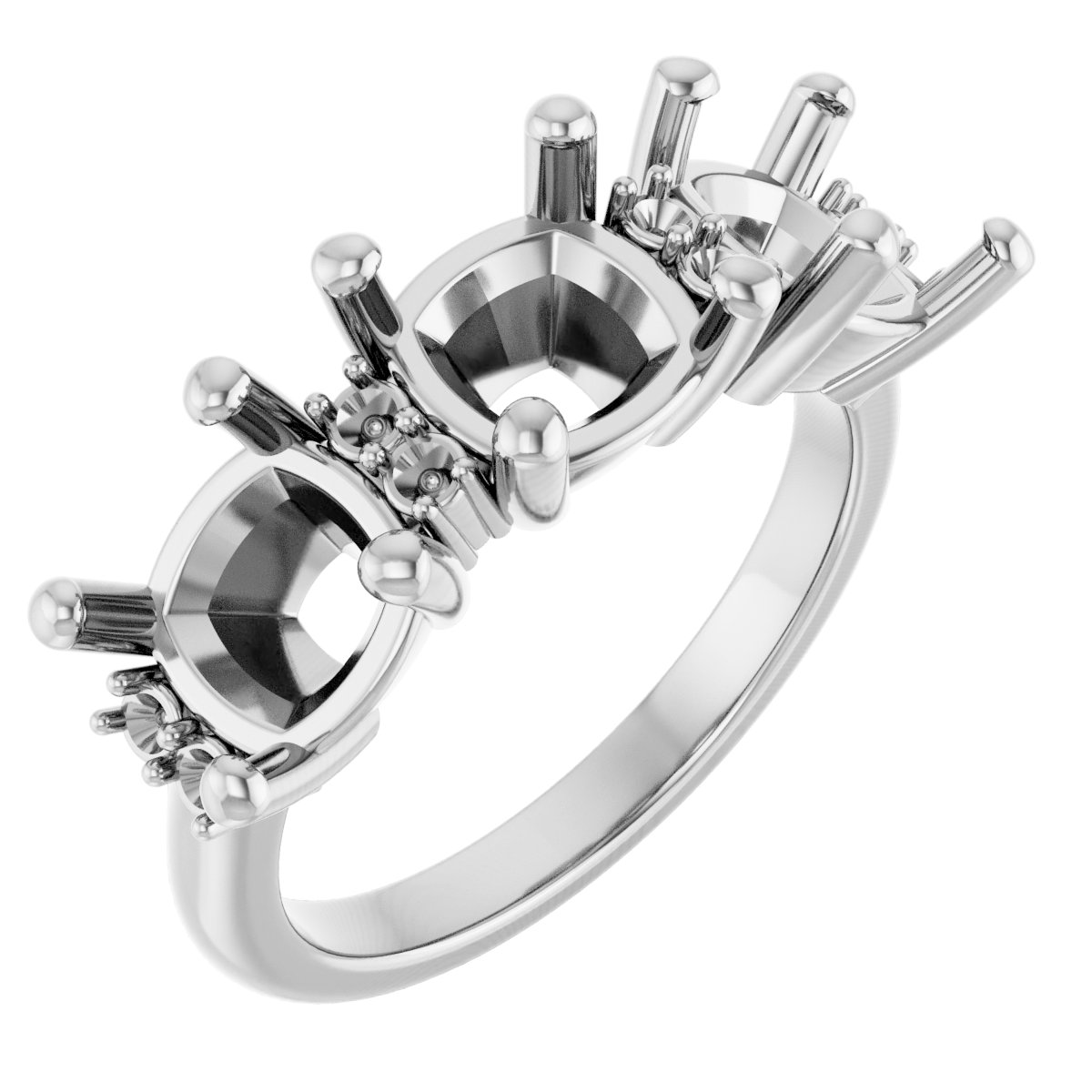 Accented Three-Stone Anniversary Band