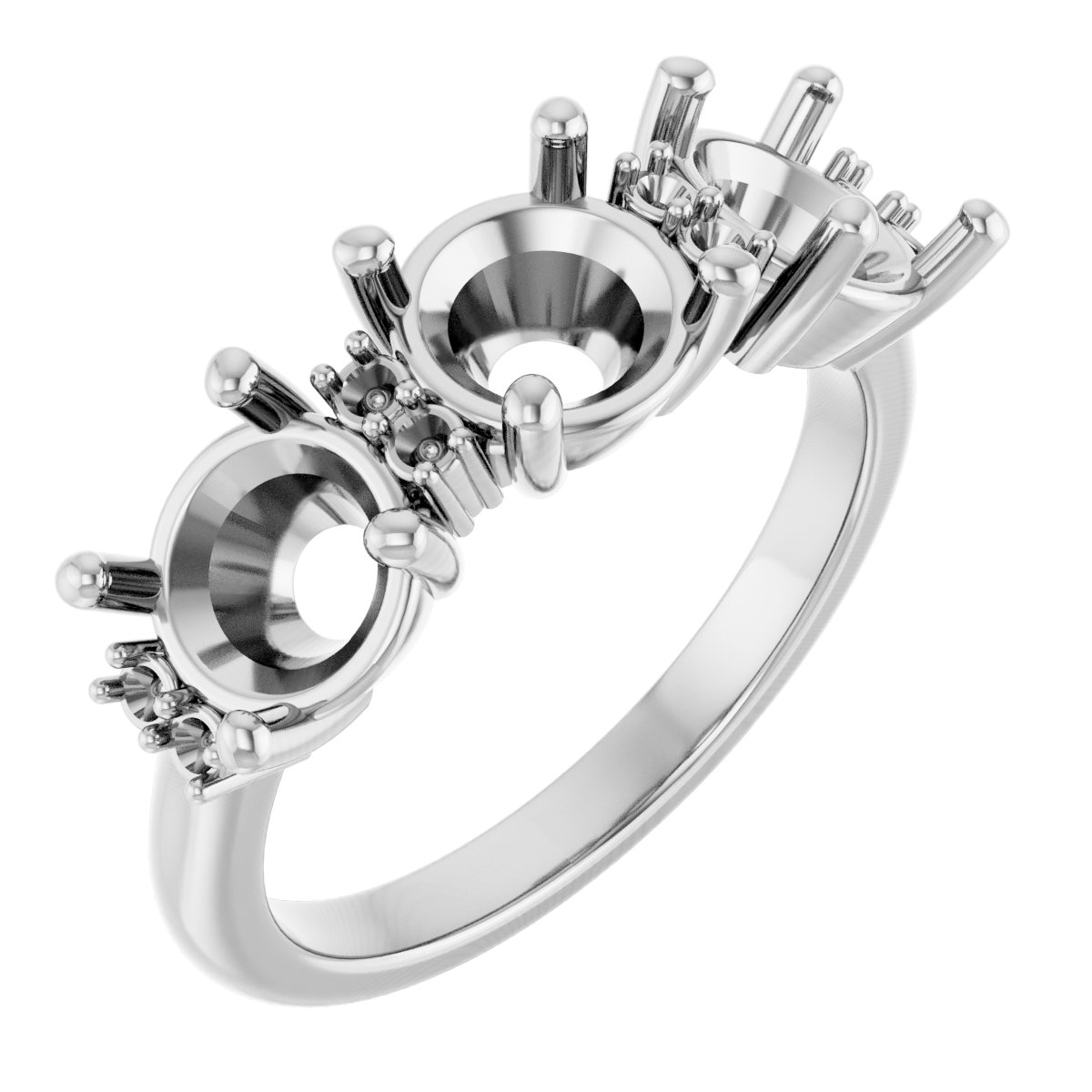 Accented Three-Stone Anniversary Band