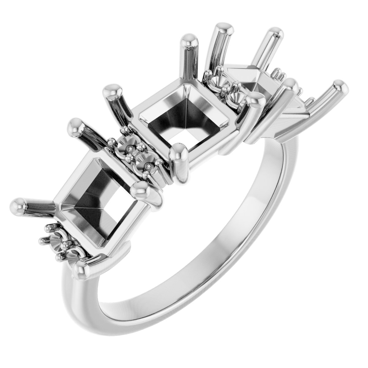 Accented Three-Stone Anniversary Band
