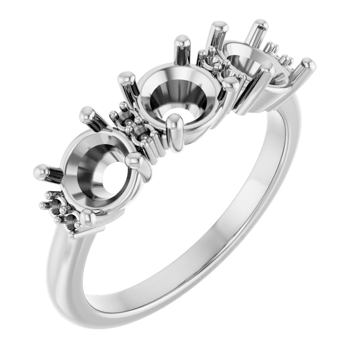 Accented Three-Stone Anniversary Band
