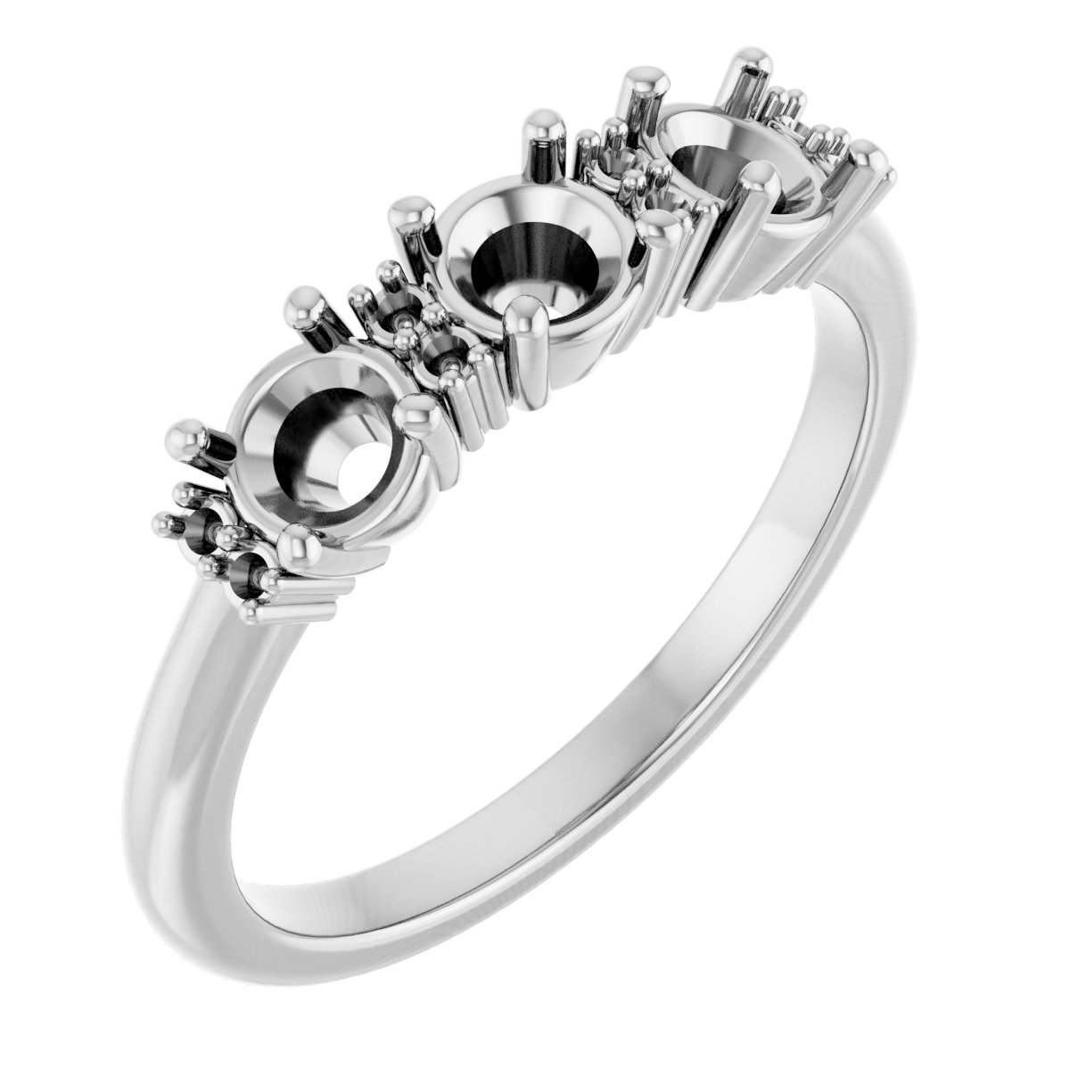 Accented Three-Stone Anniversary Band