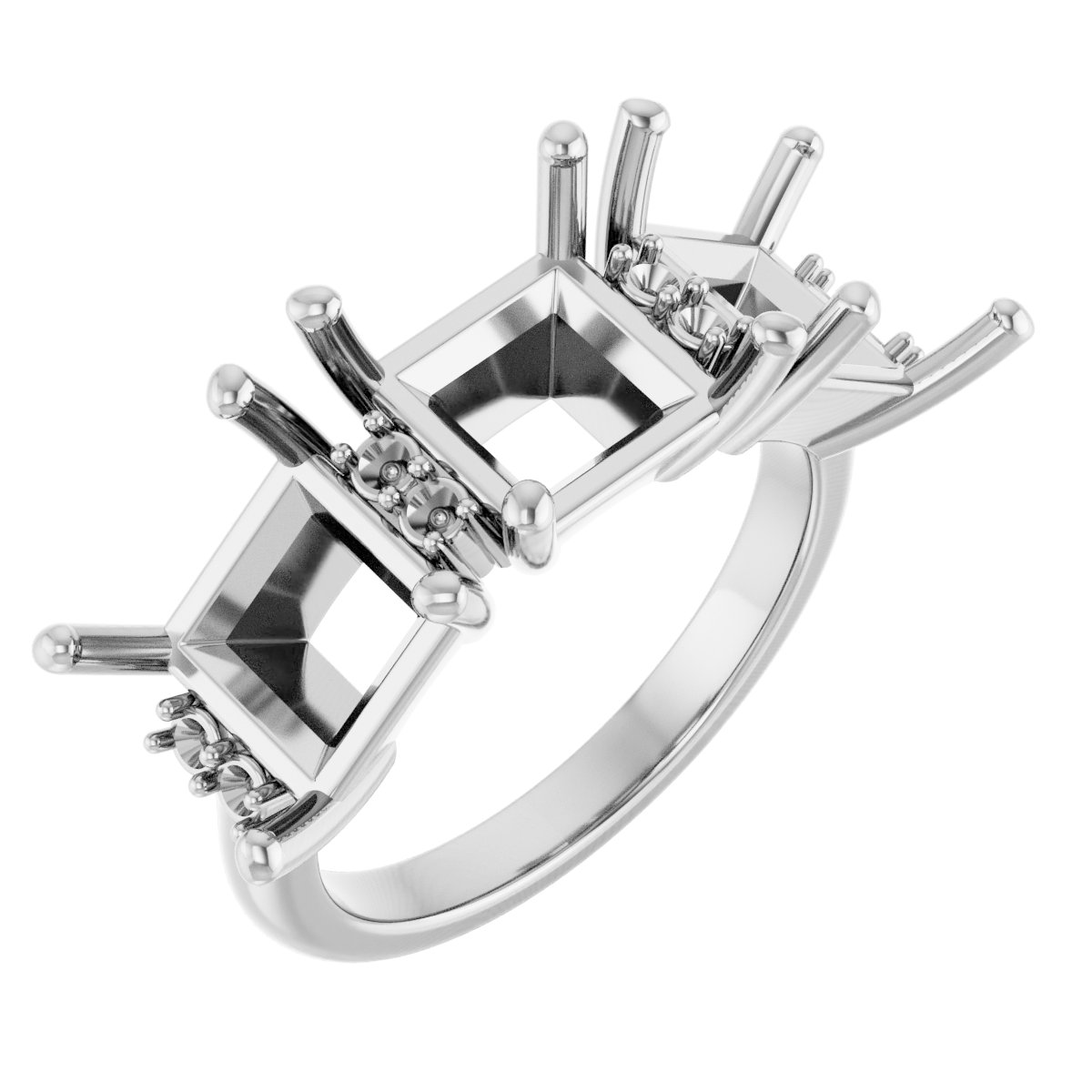 Accented Three-Stone Anniversary Band