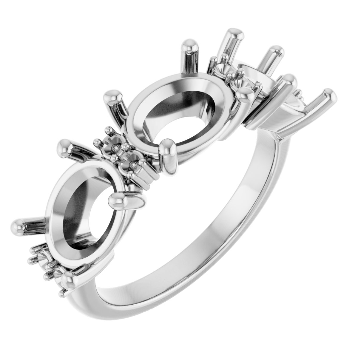 Accented Three-Stone Anniversary Band