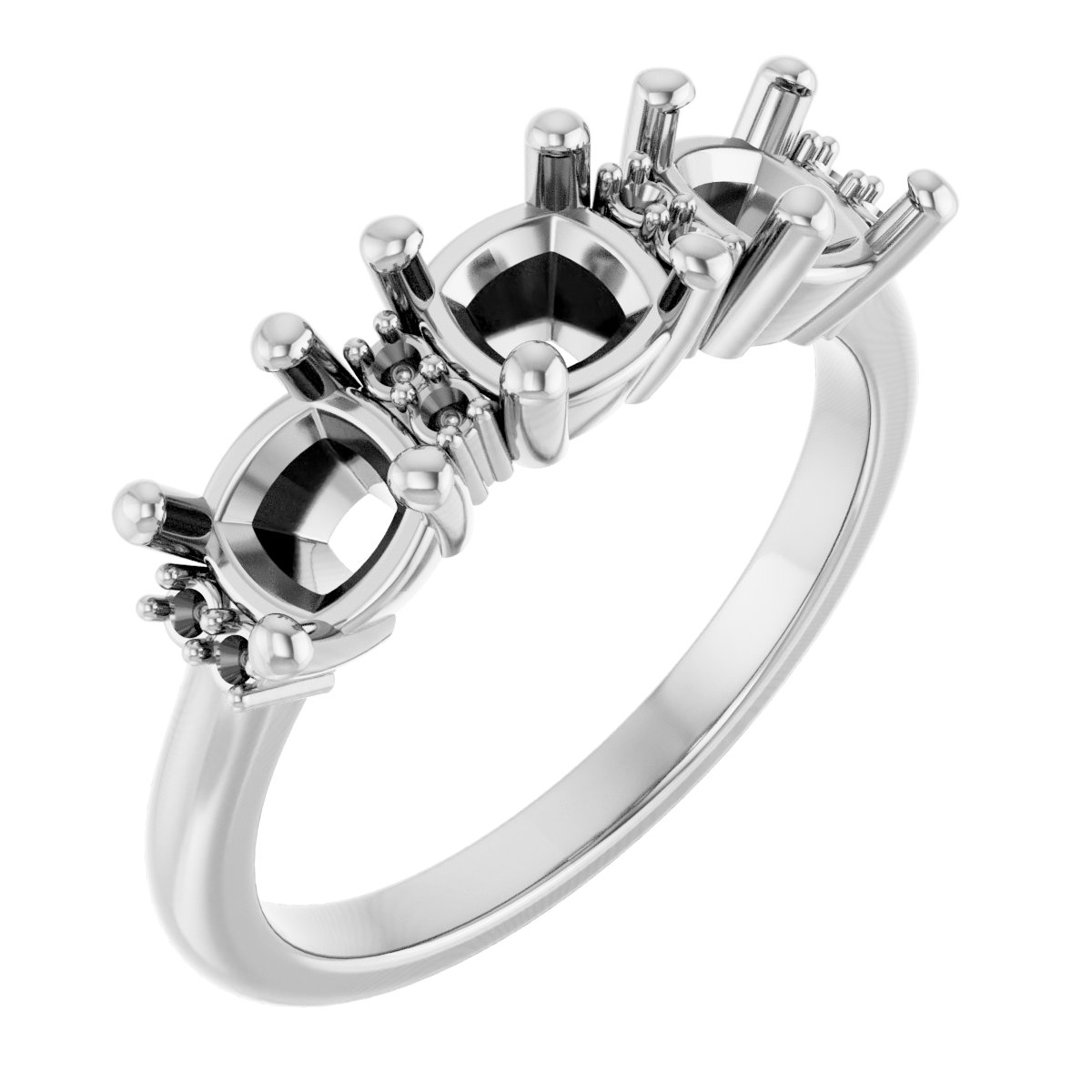 Accented Three-Stone Anniversary Band