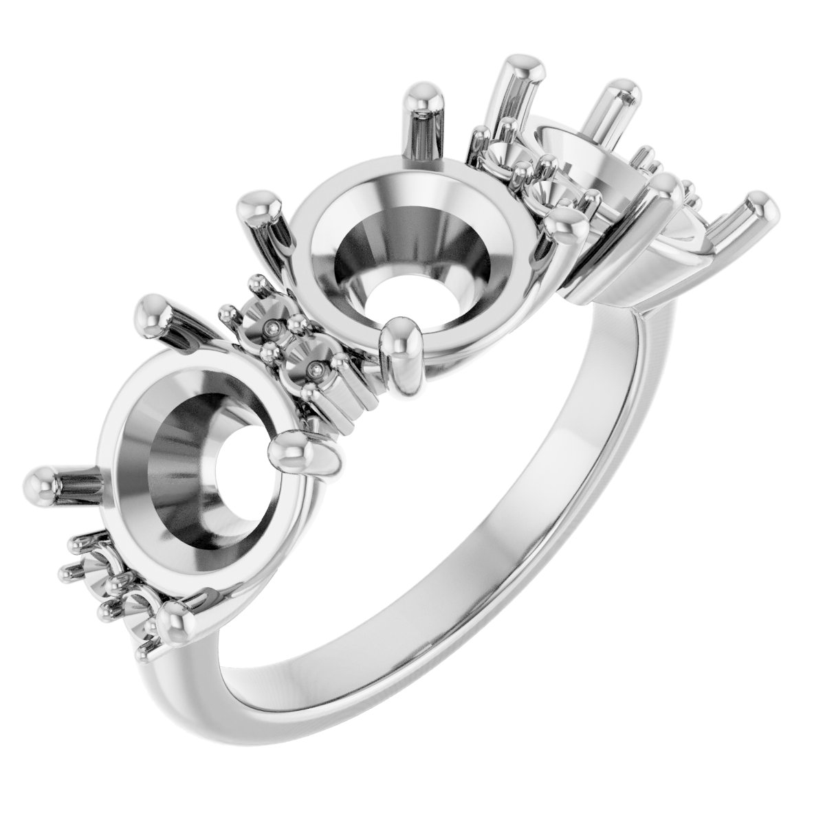 Accented Three-Stone Anniversary Band