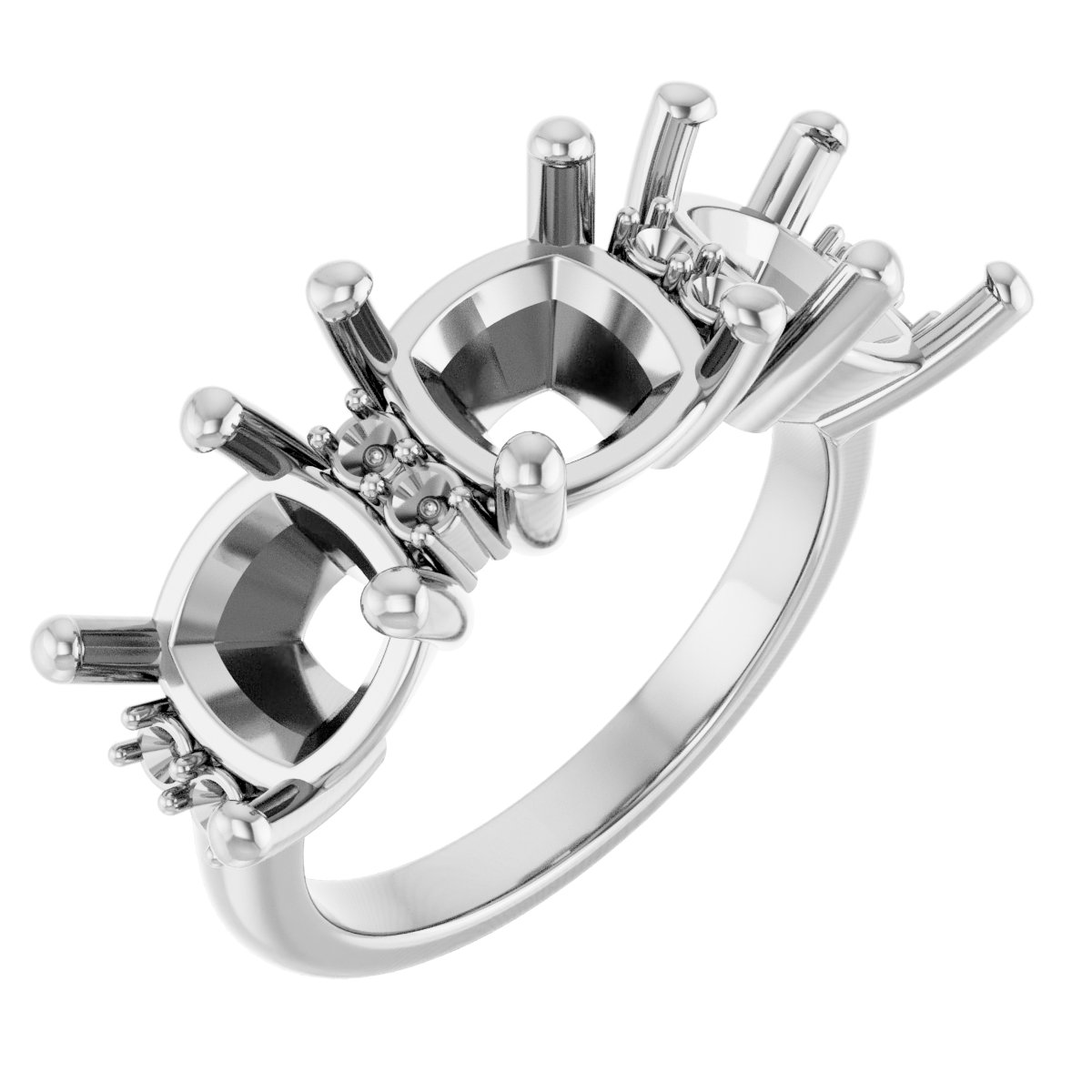 Accented Three-Stone Anniversary Band
