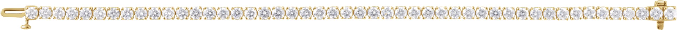 14K Yellow 7 CTW Lab-Grown Diamond Line 7 Bracelet