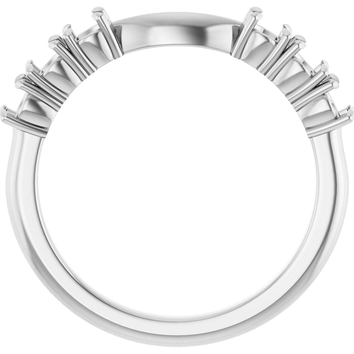 Band Mounting for 6x4 mm Oval Ring view 2