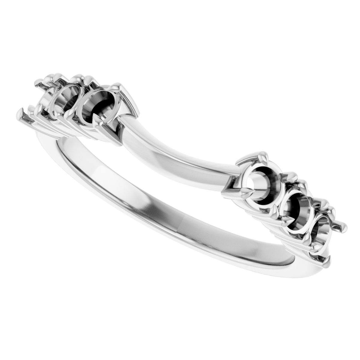 Band Mounting for 6x4 mm Oval Ring view 5
