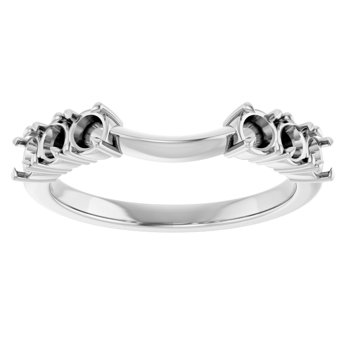 Band Mounting for 6x4 mm Oval Ring view 3