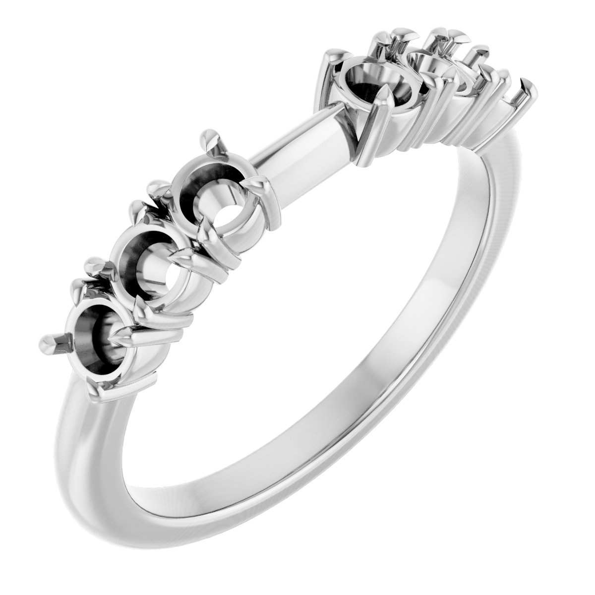 Band Mounting for 6x4 mm Oval Ring — Saleh Jewelers