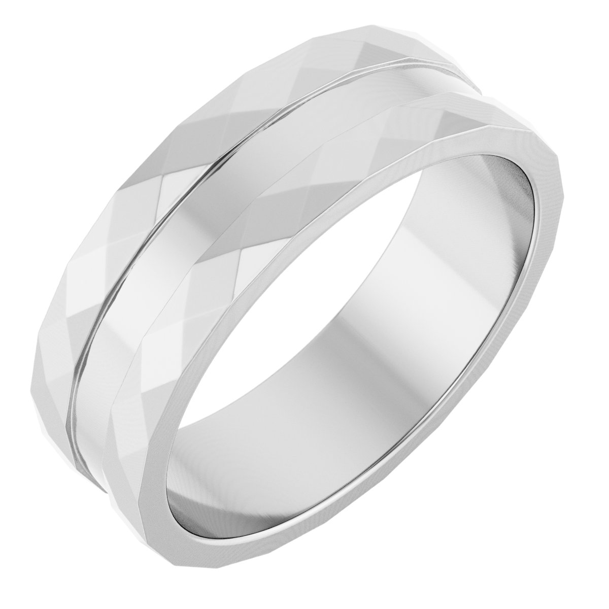 Geometric Faceted Grooved Flat Band