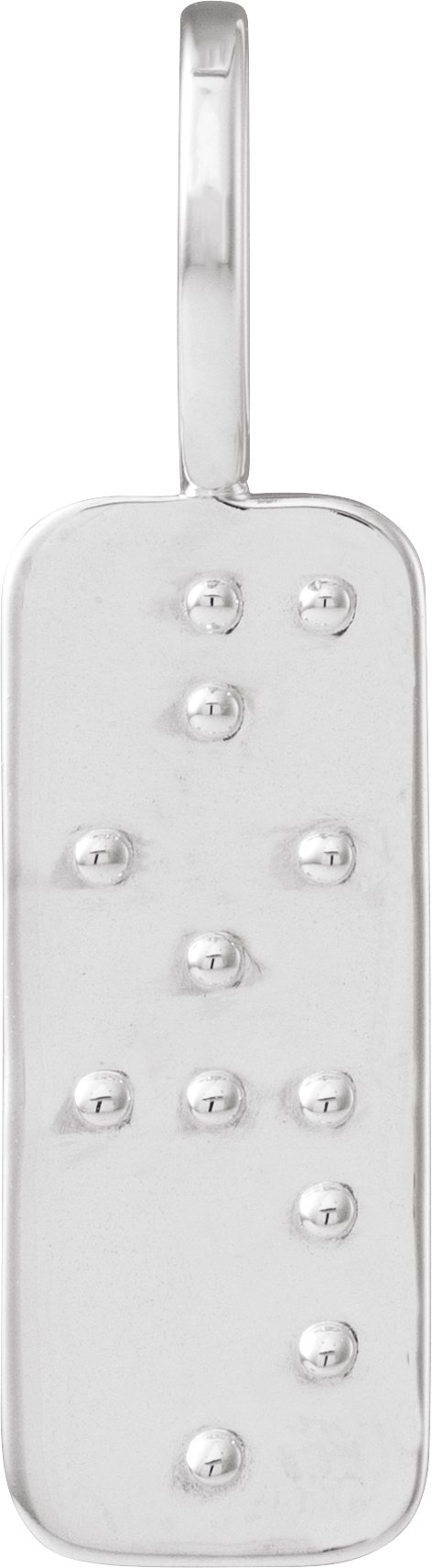 Sterling Silver Hope Braille Pendant