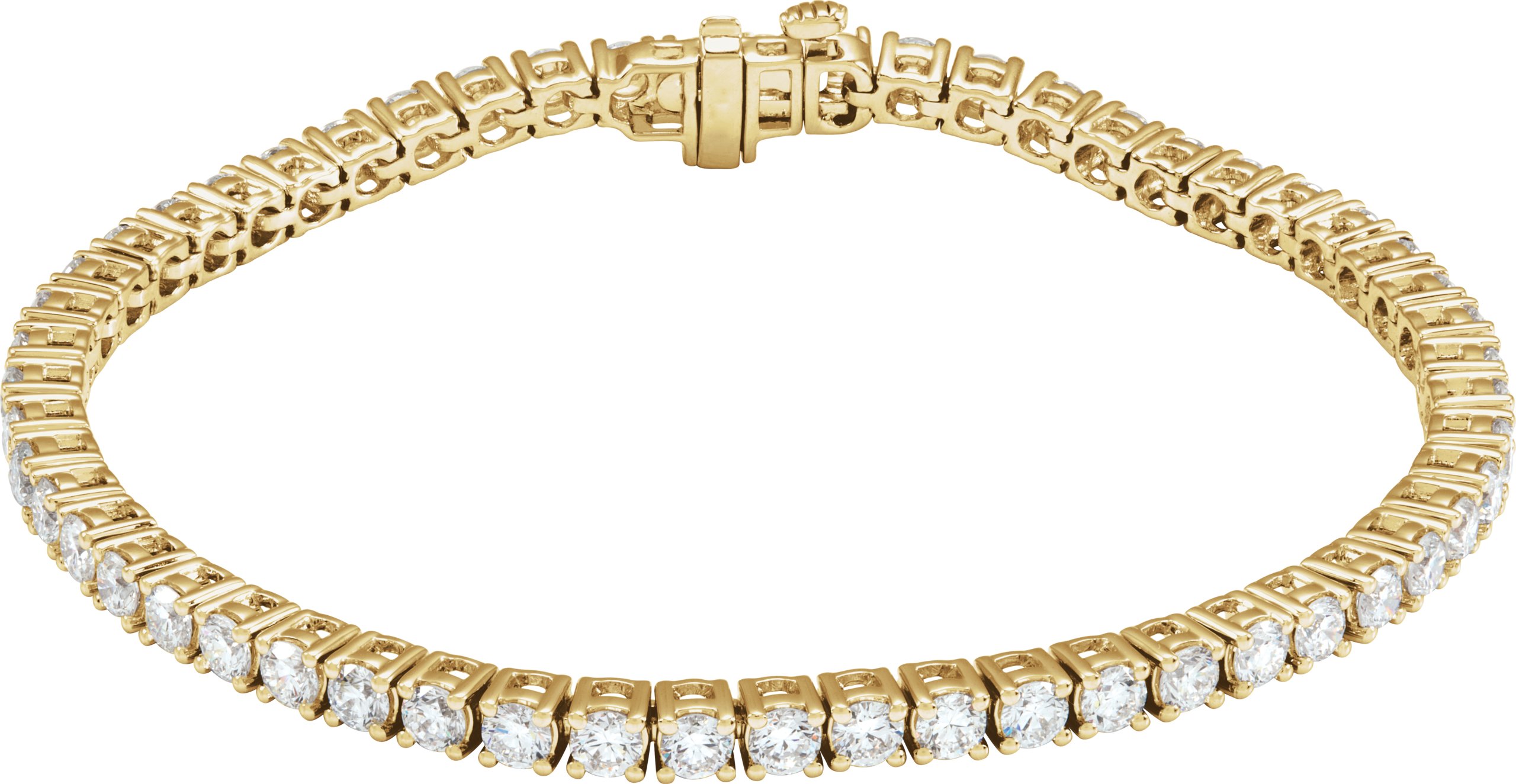 14K Yellow 5 CTW Lab-Grown Diamond Line 7 Bracelet