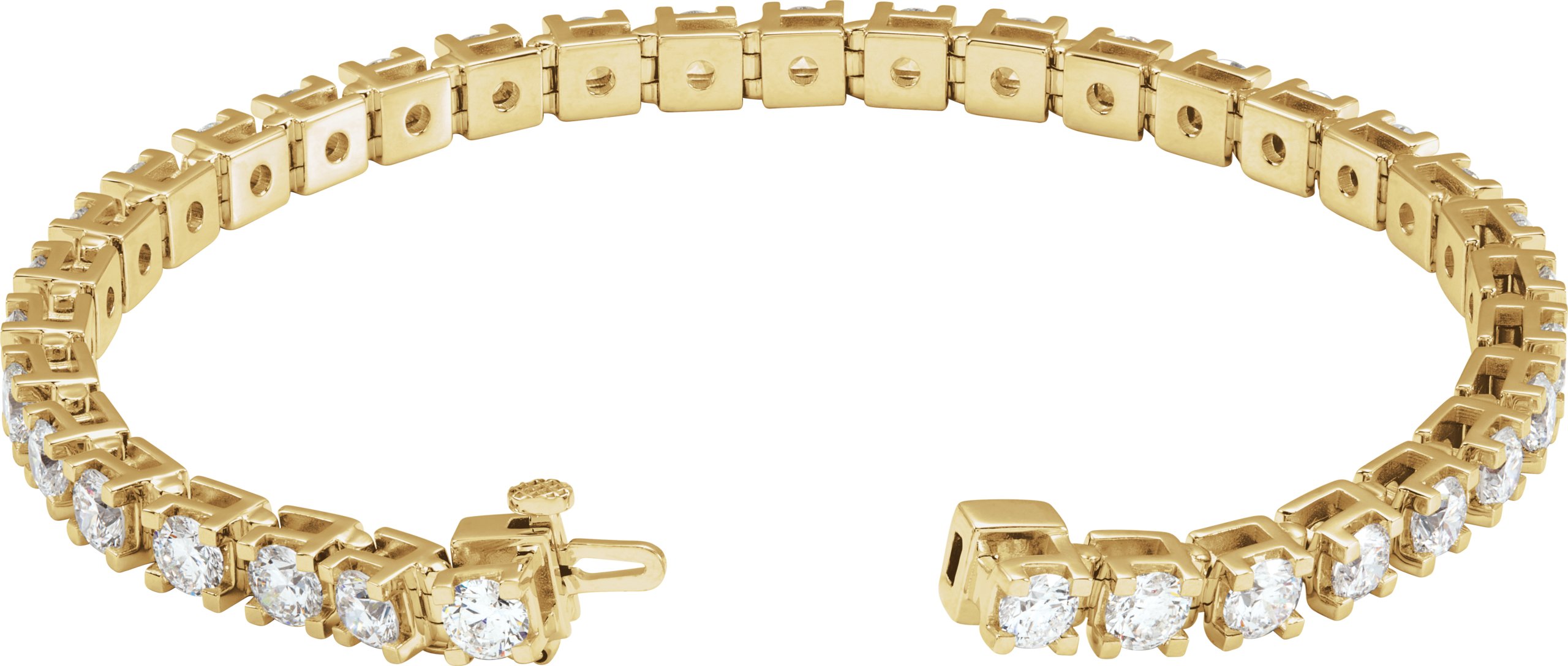 14K Yellow 8 CTW Lab-Grown Diamond Line 7 1/4 Bracelet