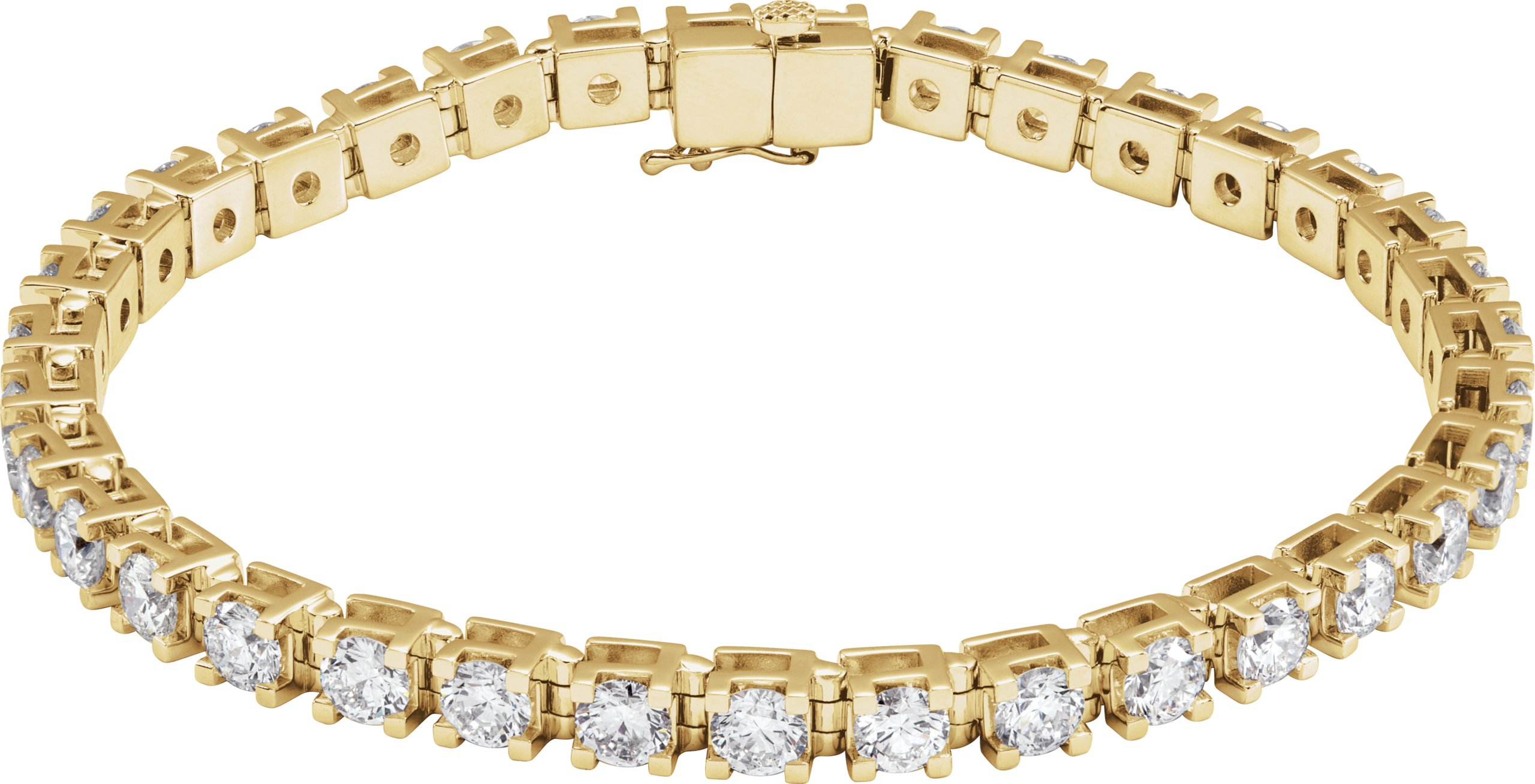 14K Yellow 8 CTW Lab-Grown Diamond Line 7 1/4 Bracelet