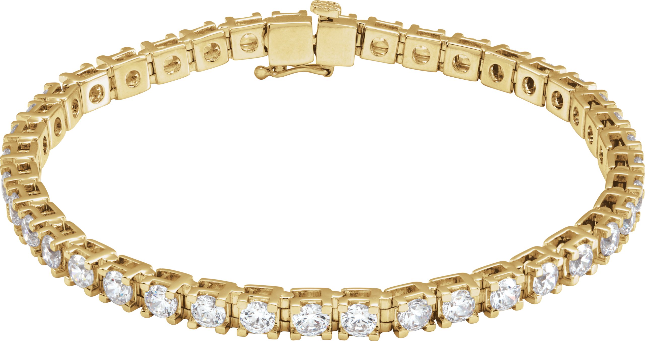 14K Yellow 6 CTW Lab-Grown Diamond Link 7 1/4 Bracelet