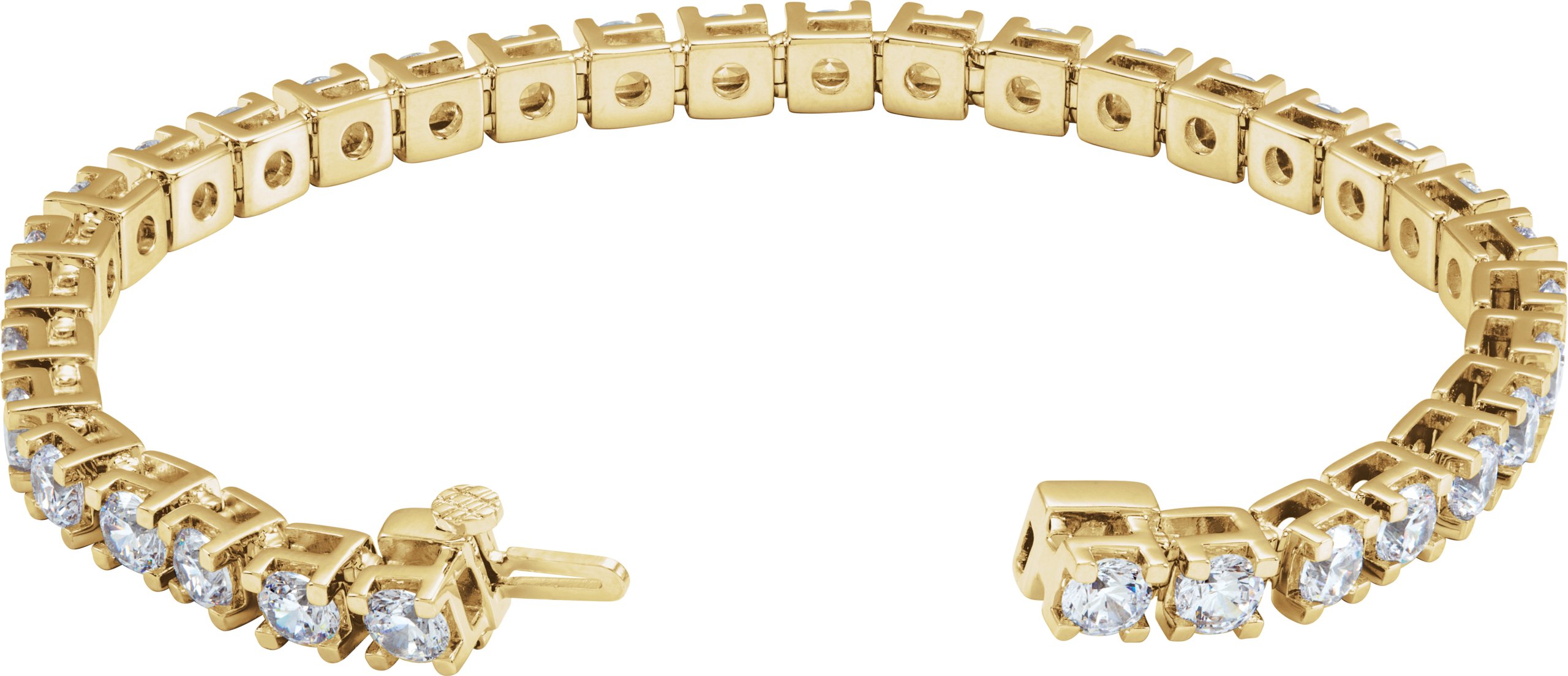 14K Yellow 10 CTW Lab-Grown Diamond Link 7 1/4 Bracelet