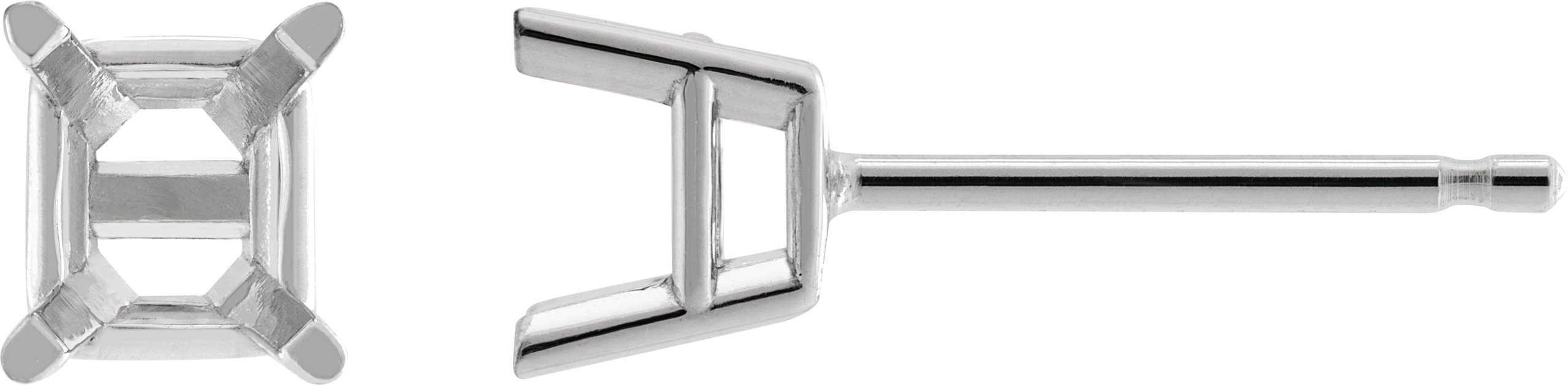 Emerald 4-Prong Stud Earrings