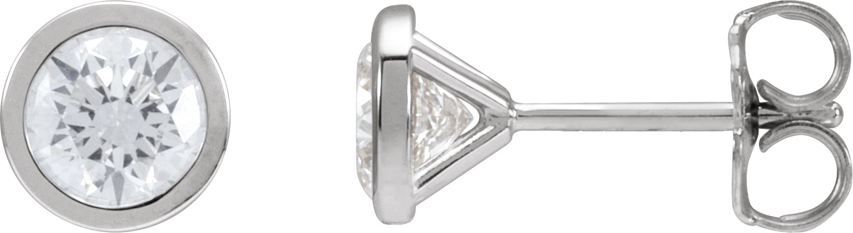 14K White 1 CTW Lab-Grown Diamond Cocktail-Style Earrings