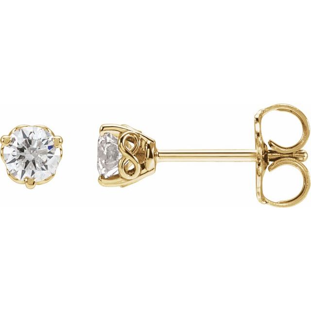 14K Yellow 1/3 CTW Natural Diamond Infinity-Inspired Earrings