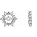 14K White 1/5 CTW Diamond Earring Jackets with 4.5mm ID