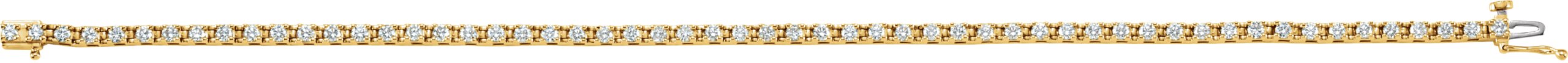 14K Yellow 2 1/4 CTW Diamond Line 7 1/4 Line Bracelet 