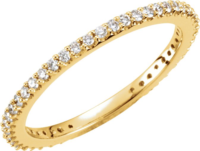 14K Yellow 1/3 CTW Natural Diamond Stackable Ring