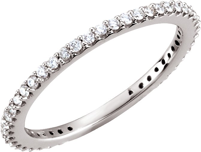 14K White 1/3 CTW Natural Diamond Band