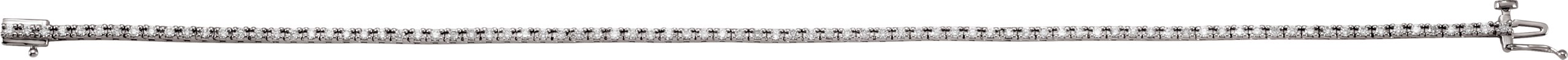 14K White 7/8 CTW Natural Diamond Line 7 1/4 Bracelet