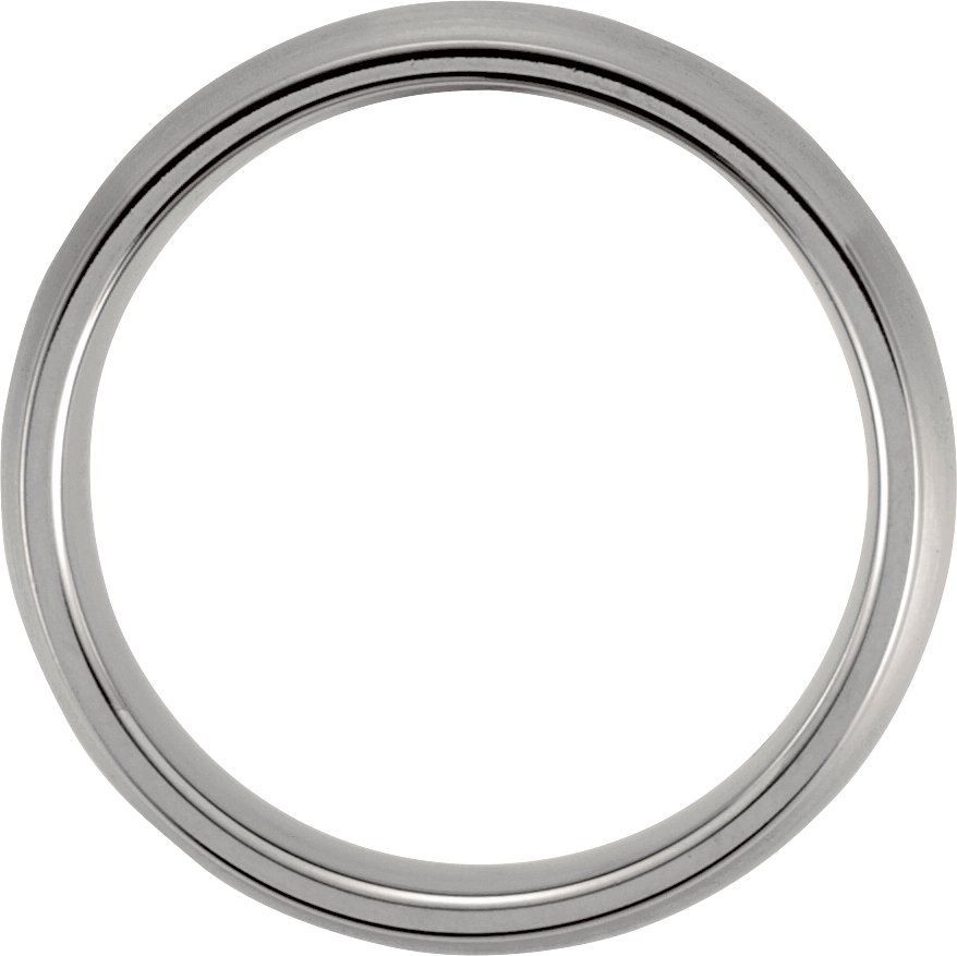 Titanium 7 mm Grooved & Satin Finish Band Size 7.5