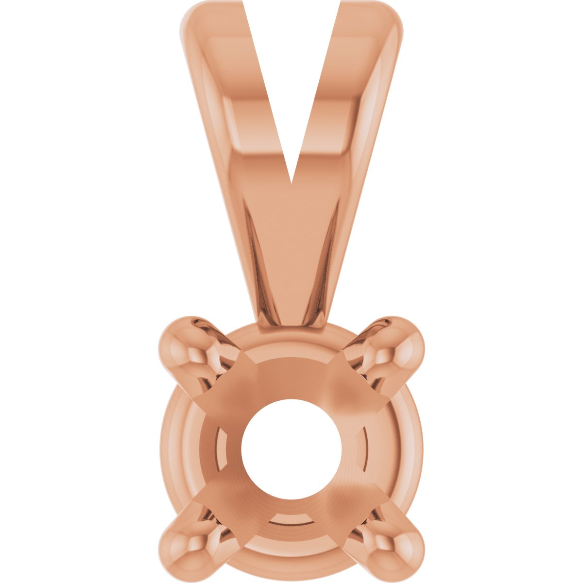 Round 4-Prong Basket Pendant