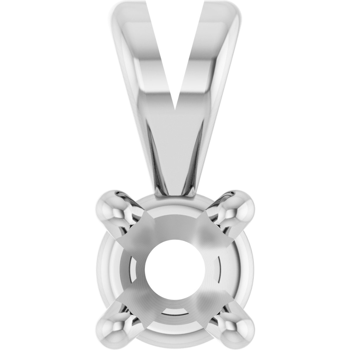 Round 4-Prong Basket Pendant