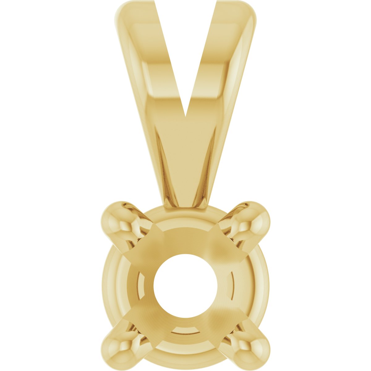 Round 4-Prong Basket Pendant
