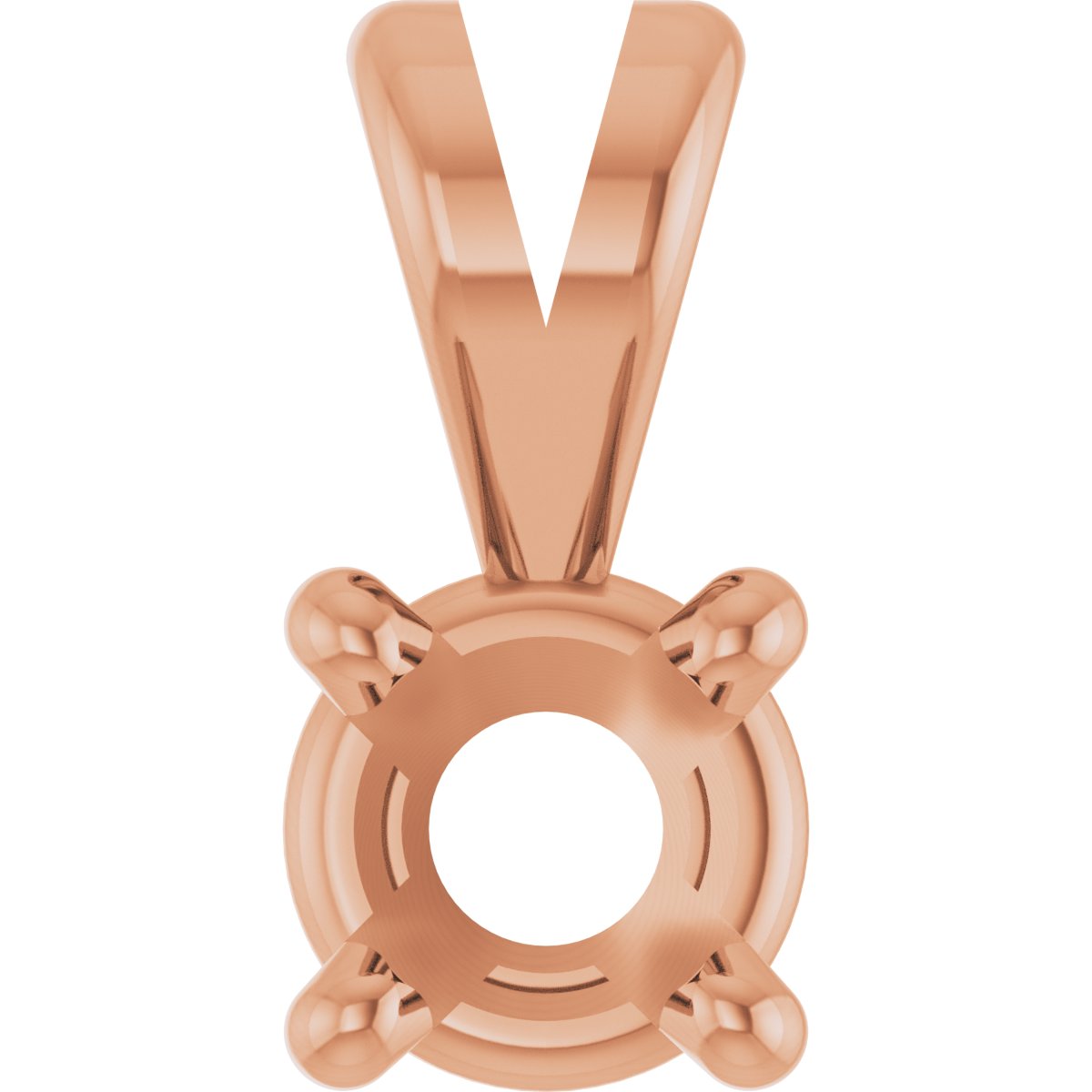 Round 4-Prong Basket Pendant