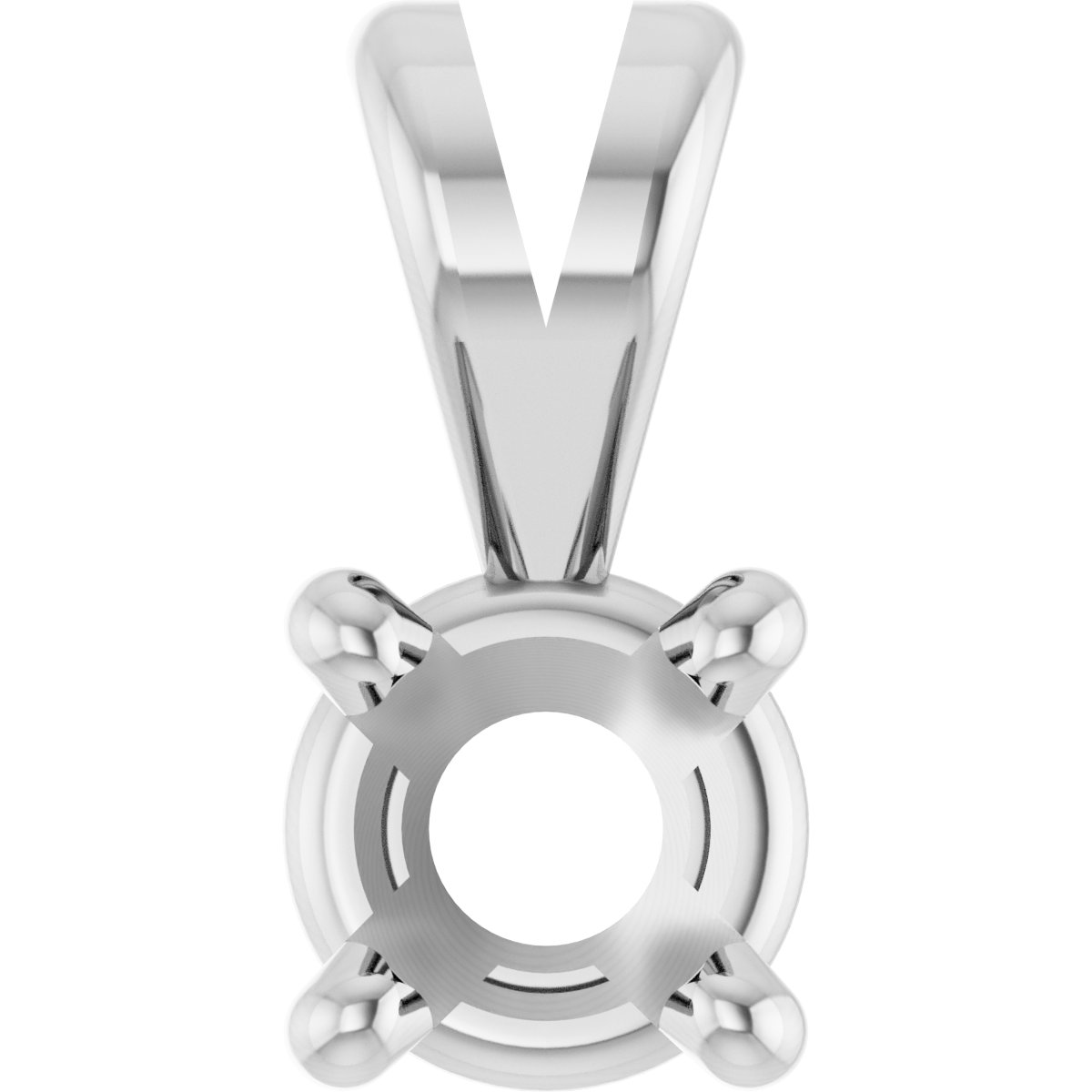 Round 4-Prong Basket Pendant
