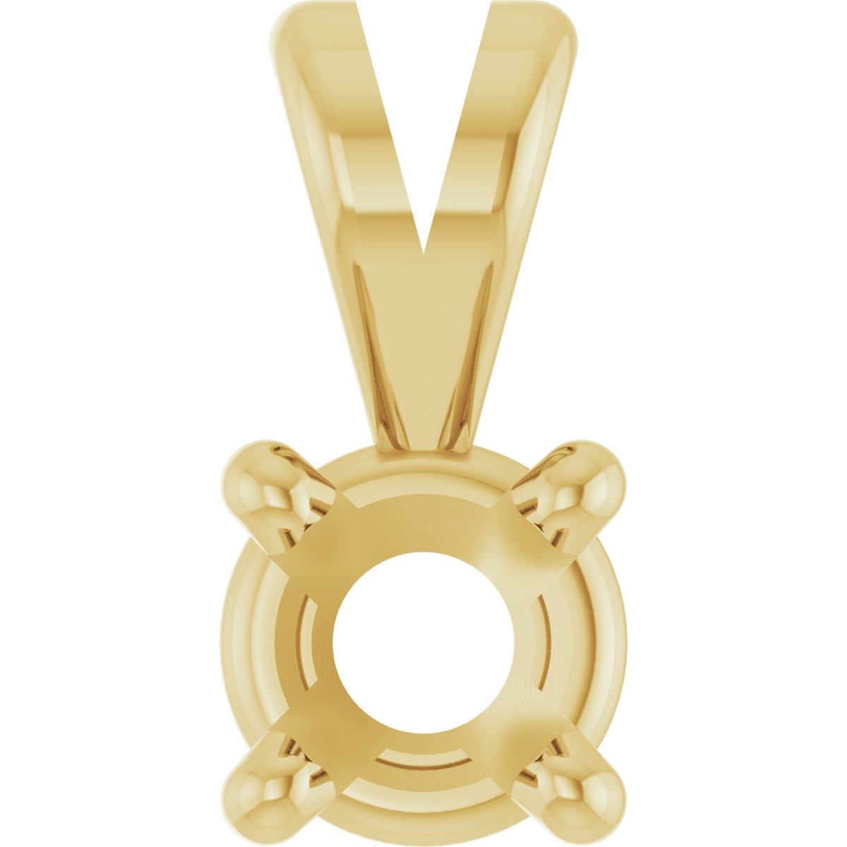 Round 4-Prong Basket Pendant