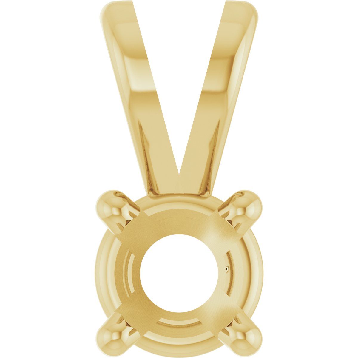 Round 4-Prong Basket Pendant