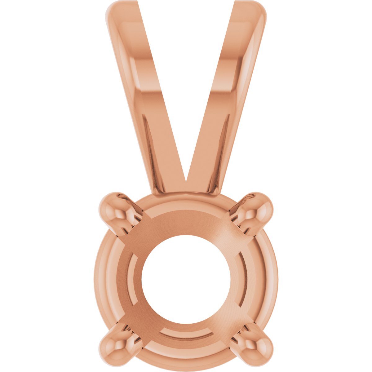 Round 4-Prong Basket Pendant
