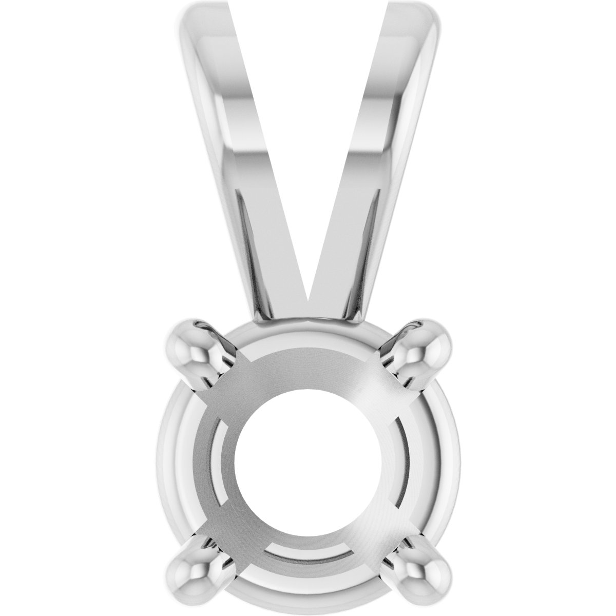 Round 4-Prong Basket Pendant