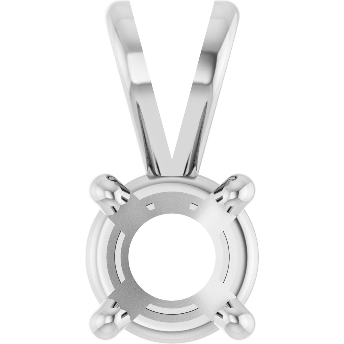 Round 4-Prong Basket Pendant