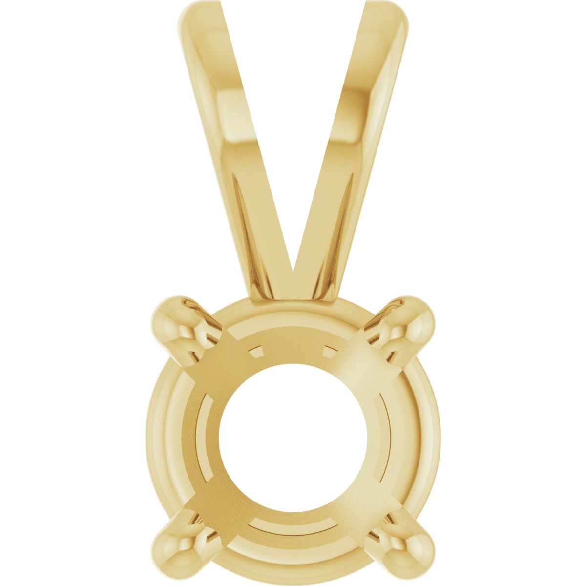 Round 4-Prong Basket Pendant