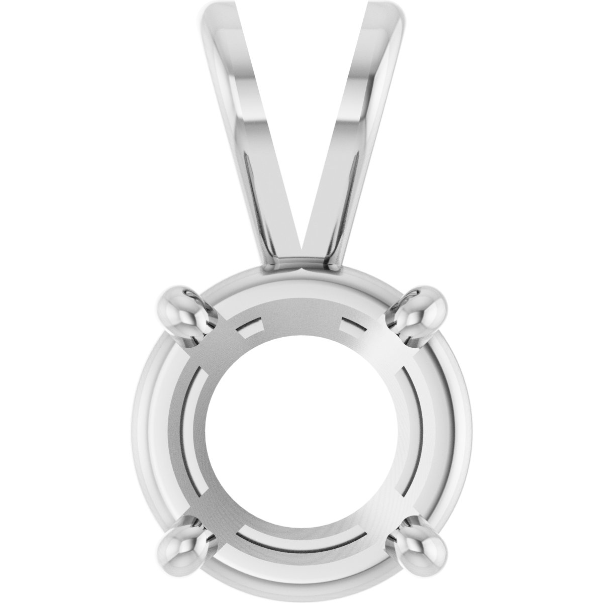 Round 4-Prong Basket Pendant