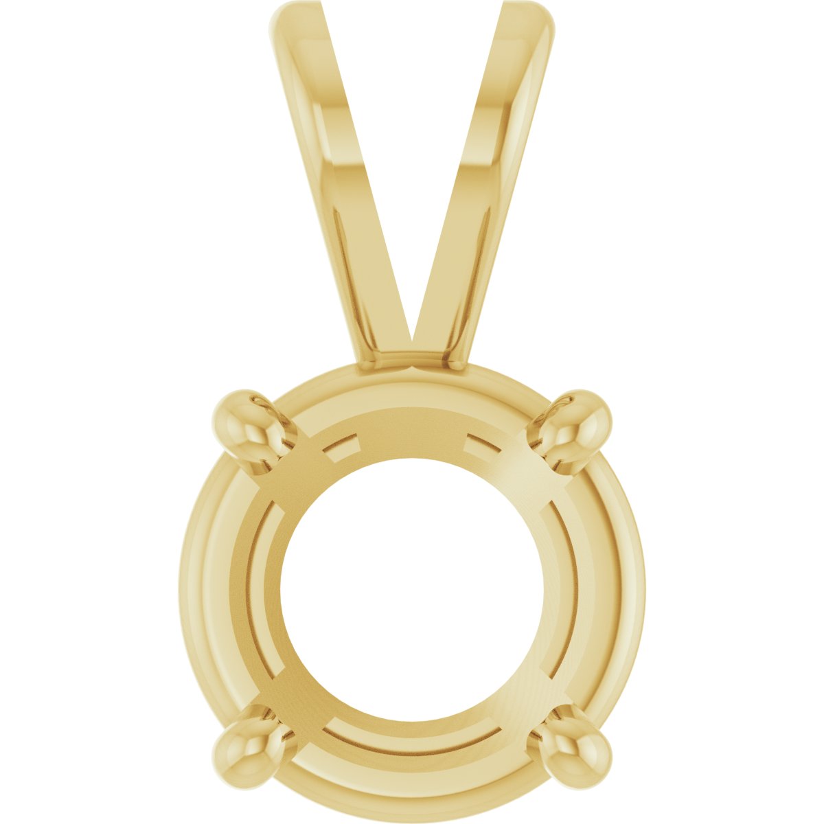 Round 4-Prong Basket Pendant