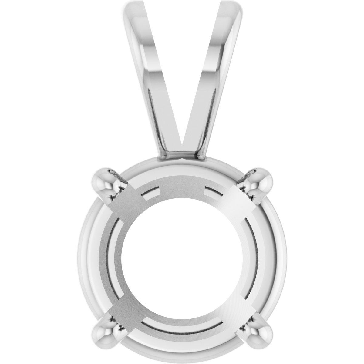 Round 4-Prong Basket Pendant